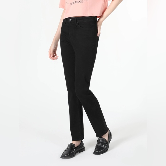 Colin’s Cotton Black Jeans Pants Slim Fit 28 / 30 Medium Rise Straight Leg - Picture 10 of 13